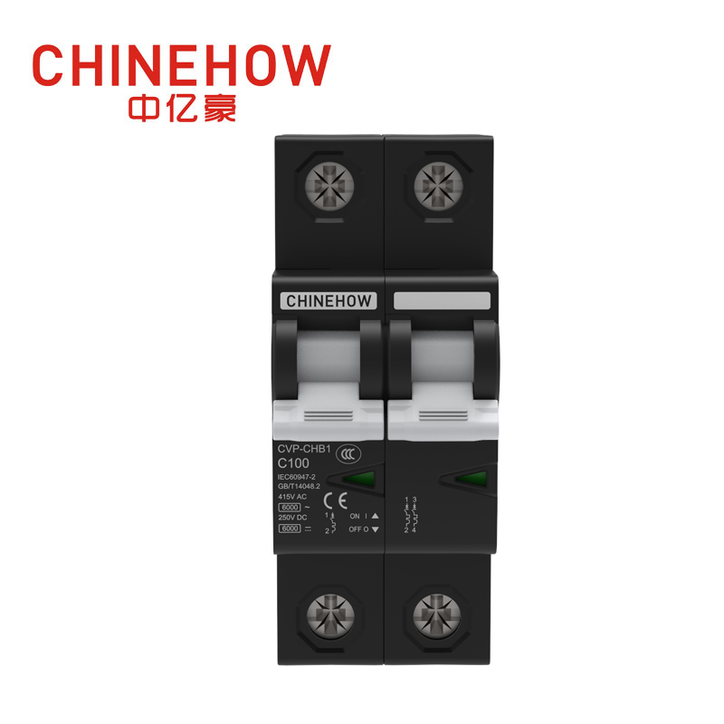 Disyuntor miniatura negro IEC 2P serie CVP-CHB1